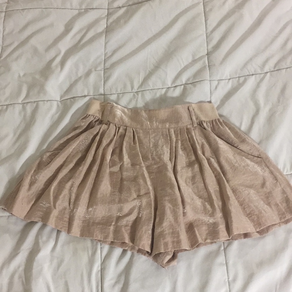Peach pink scort skirt shorts with pockets